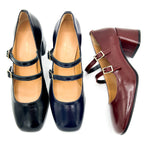 Carica l&#39;immagine nel visualizzatore di Gallery, Mary Jane  doppia fibbia tacco 60
