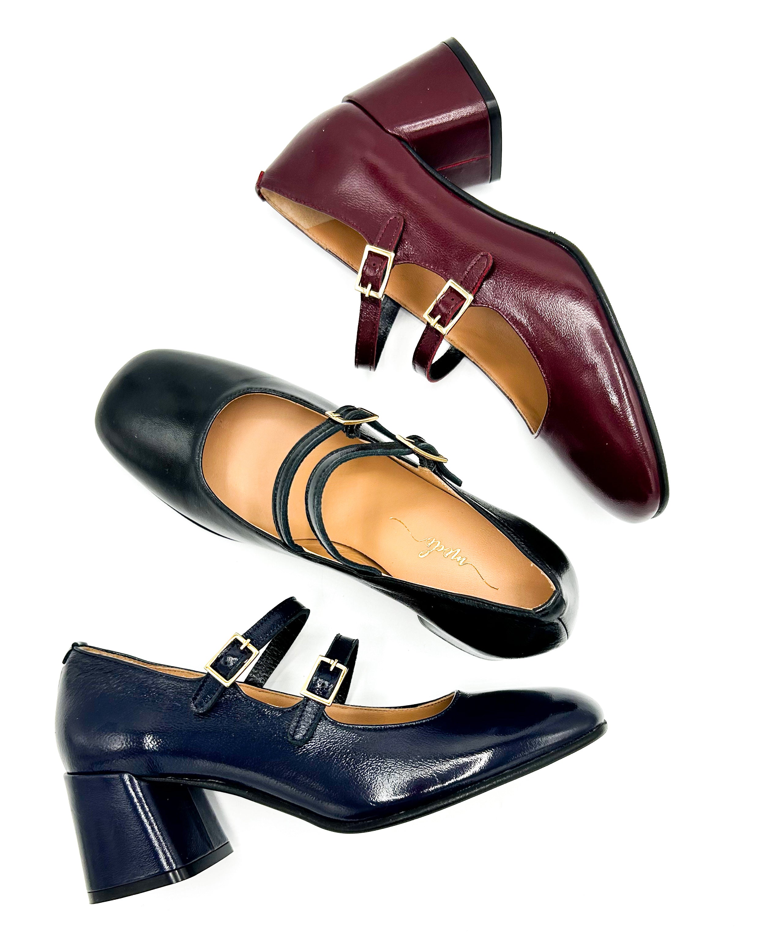 Mary Jane  doppia fibbia tacco 60