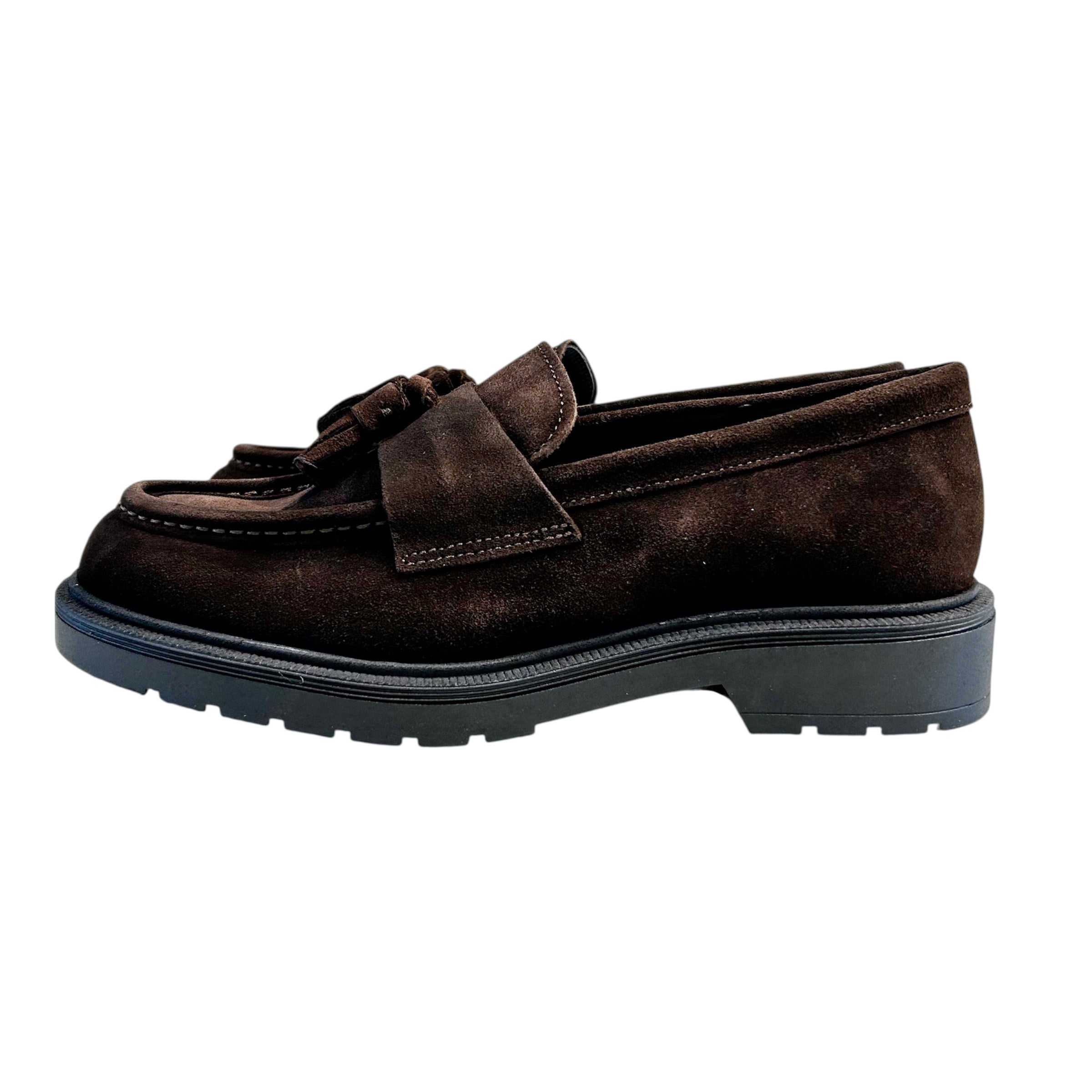 Mocassini Modo scamosciati con nappine