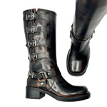 Carica l'immagine nel visualizzatore di Gallery, Biker Boots 5 Fibbie
