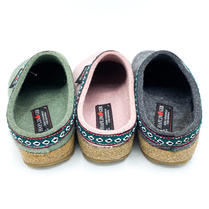 HAFLINGER BUTTERFLY KIDS SLIPPERS IN GRAY WOOL HAFLINGER BUTTERFLY KIDS SLIPPERS IN GRAY WOOL
